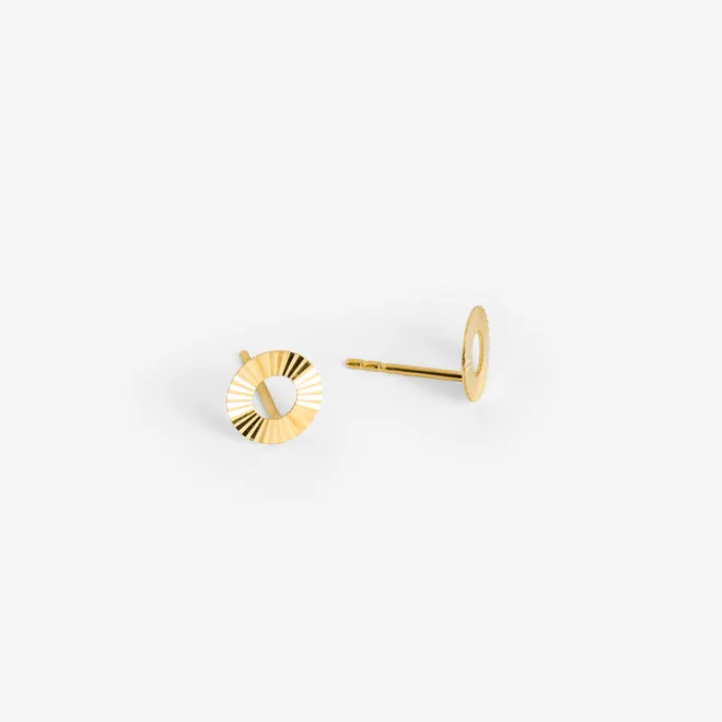 KOLCZYKI KÓŁKA 0,8 CM; DIAMENTOWANE, ZŁOTE
